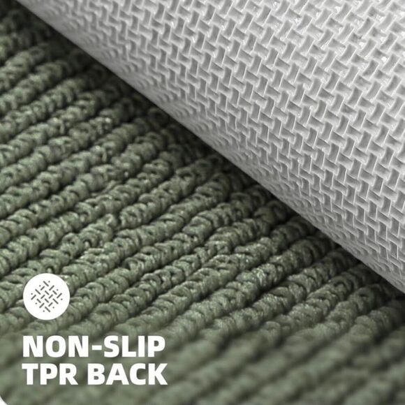 New Color & Geometry Doormat 20” x 31.5” Green Non Slip Washable Indoor Doormat - Picture 3 of 5